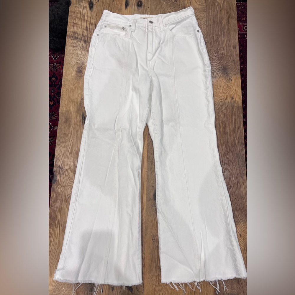 Madewell Baggy Flare White Women's Jeans